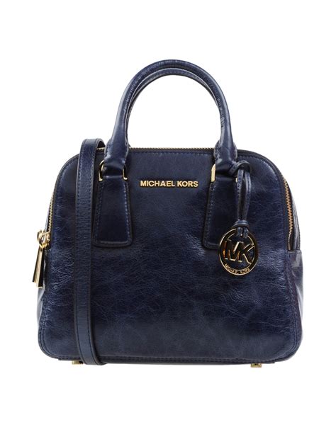 blue michael kors satchel|Michael Kors opened satchel purse.